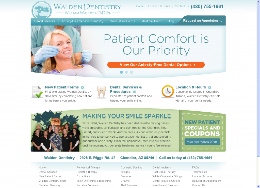 Walden Dentistry Website by Prime Concepts Group