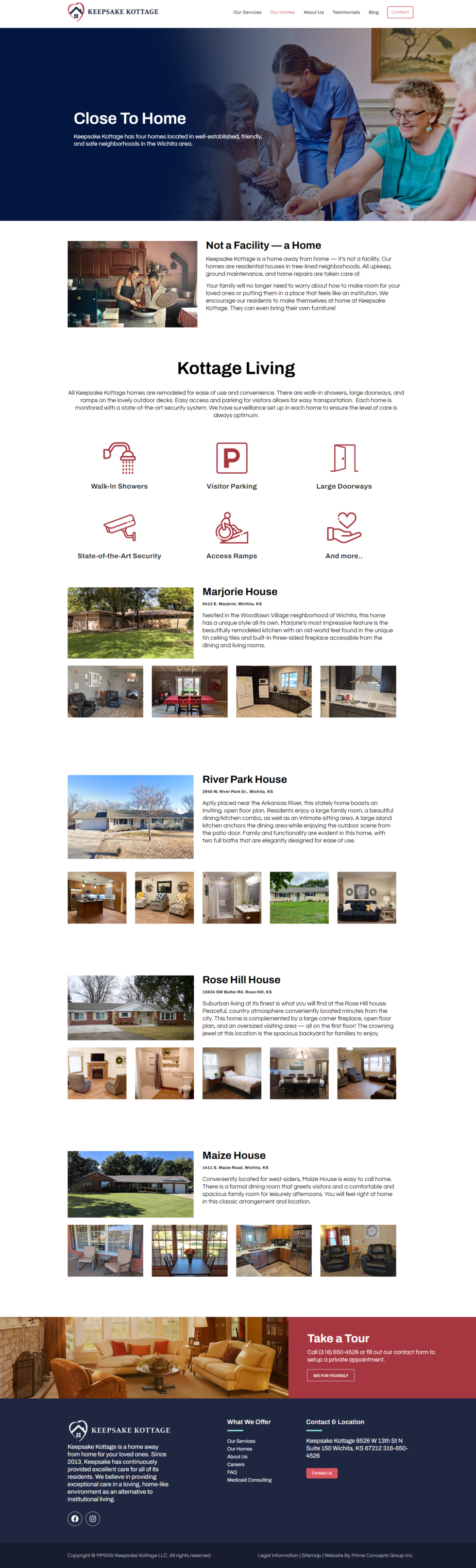 Branding and site for Keepsake Kottage Prime Concepts Group